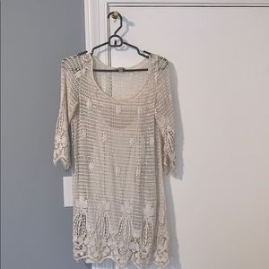 Long sleeve crochet lace dress